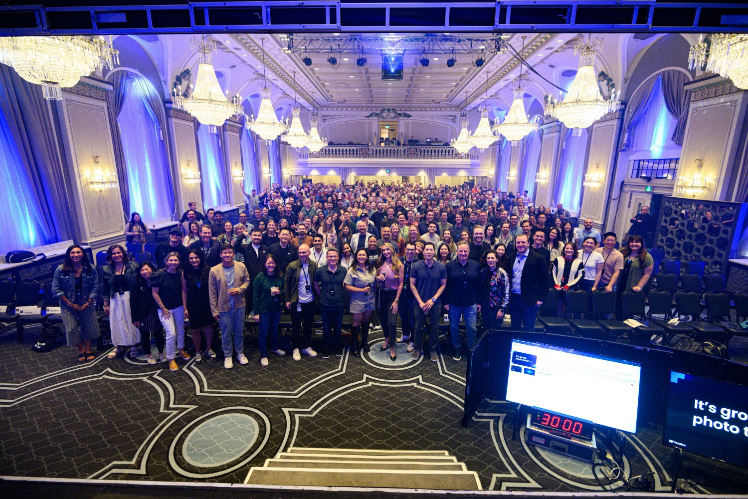 The entire Webflow team at an offsite in Quebec City, Canada.
