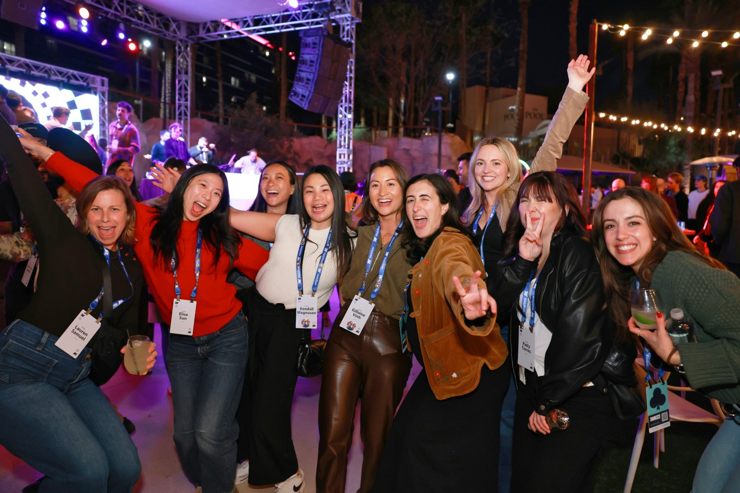 Webflow's recruiting team at the company offsite in Las Vegas