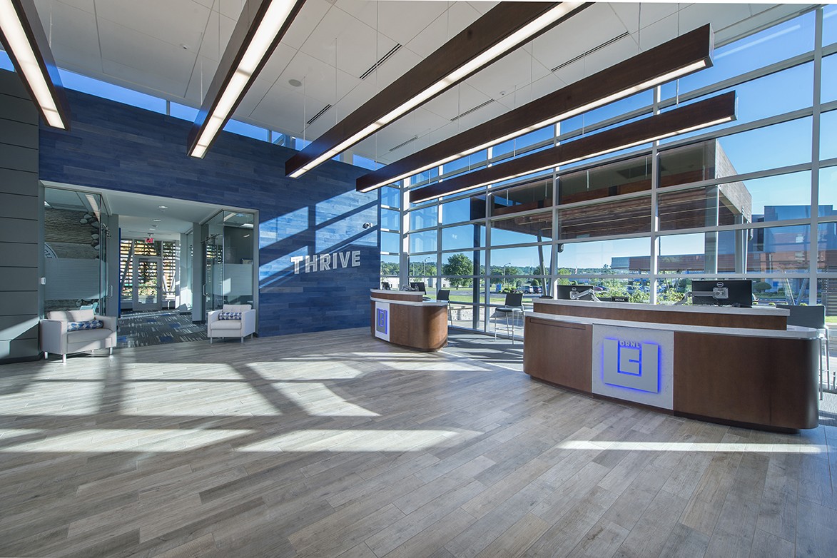 Oak Ridge Branch, Corporate Headquarters in the background. 