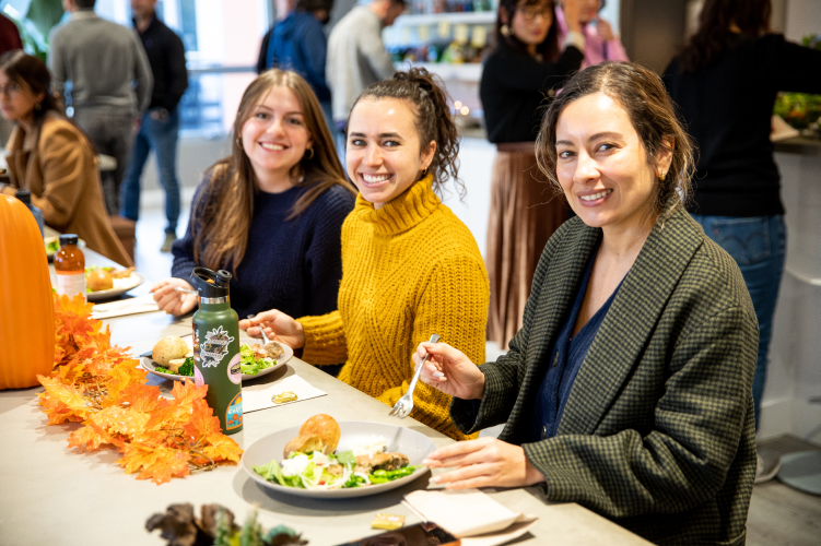 We make it a point to offer healthy lunch and snack options so our teams can eat together daily.