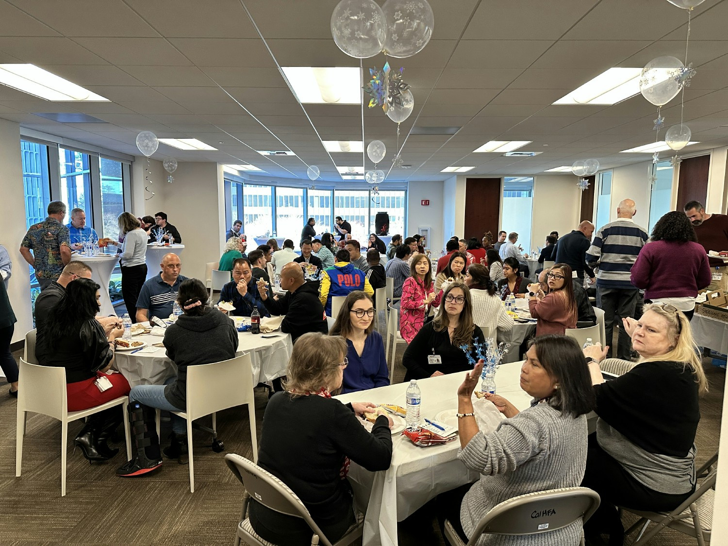 Some of our staff enjoying a Winter Gathering lunch. 