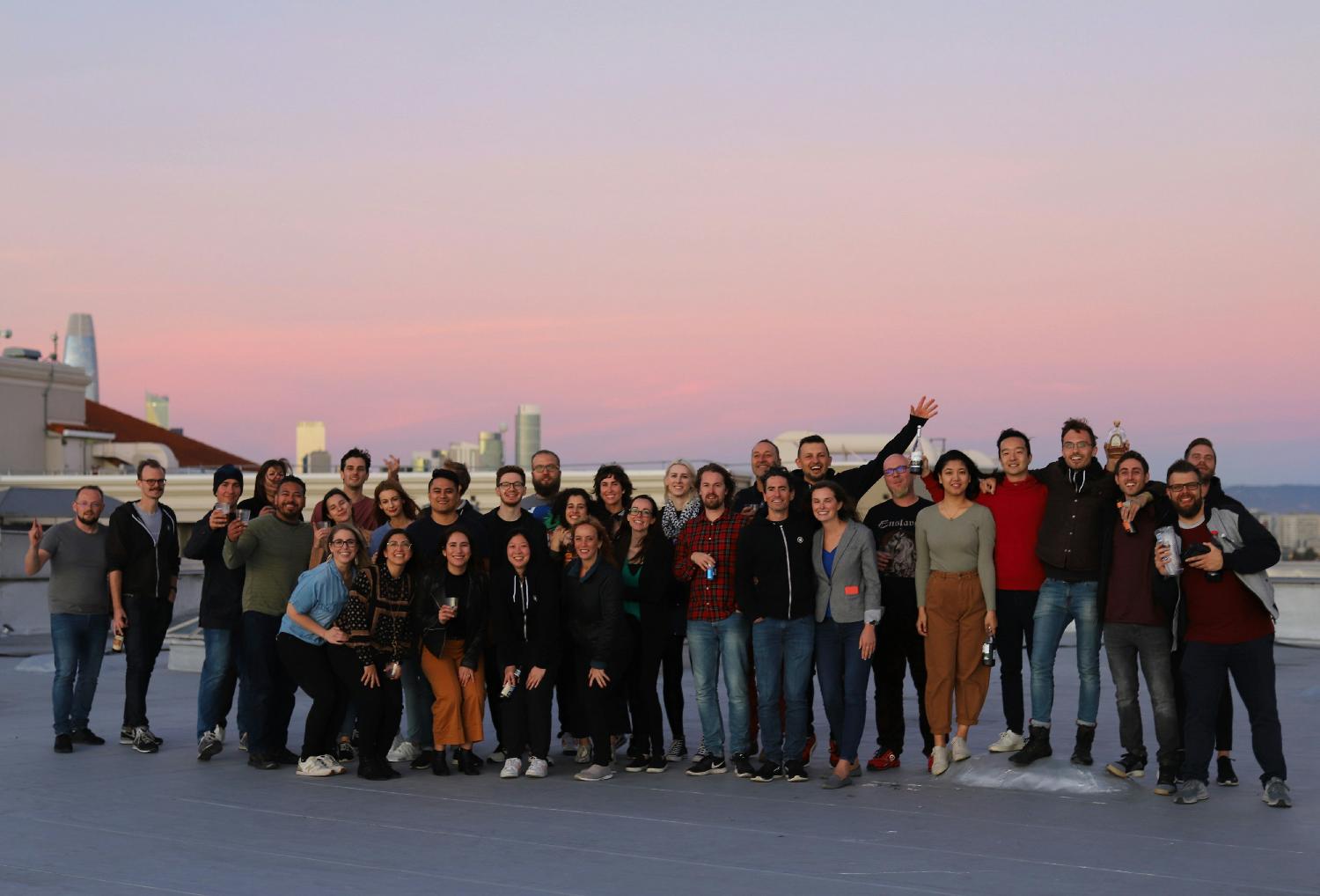 This is from our last offsite in October 2019 when our Swedish team and our Polish team all came to San Francisco. Since then we've added 16 employees to the team. 