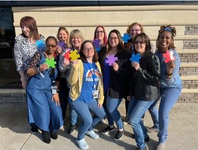 OCHN Access Team Light it up Blue for Autism Awareness 2024
