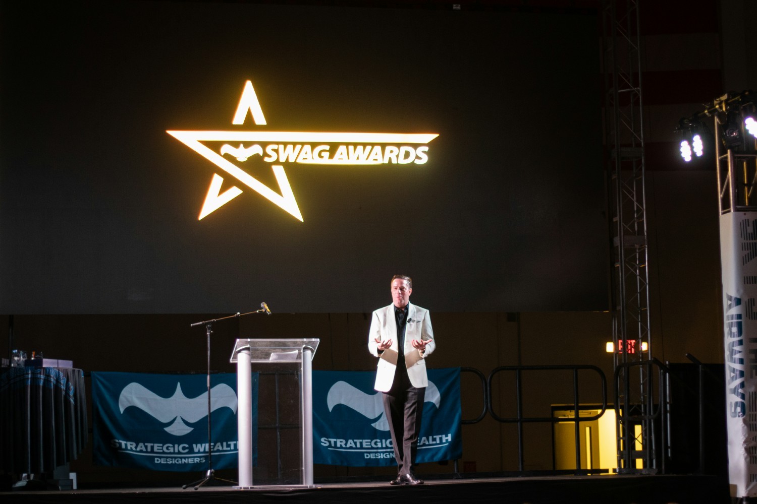 CEO Matthew Dicken addresses the crowd at our annual SWAG awards dinner