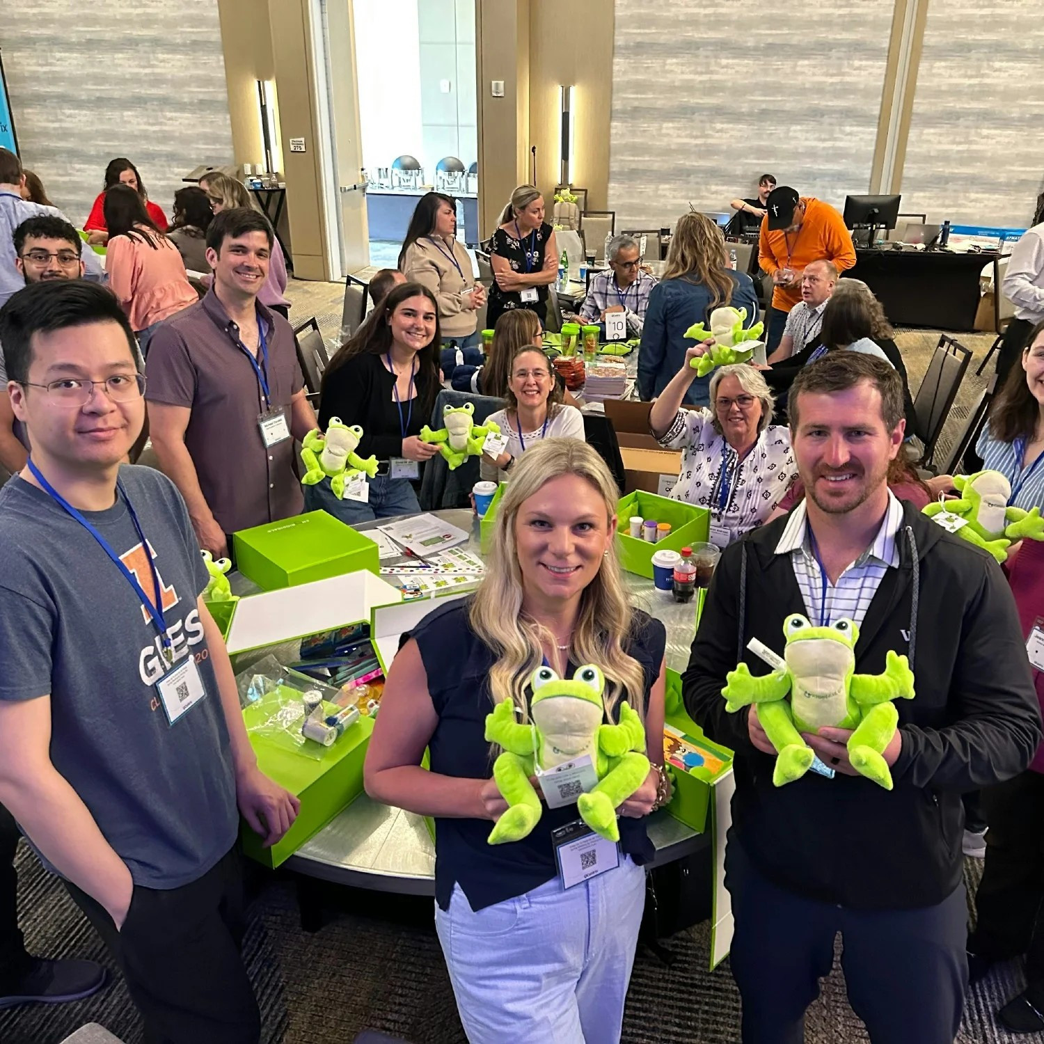 A cross-functional team built care kits for kids at Vanderbilt Children’s Hospital and Ronald McDonald House Nashville.