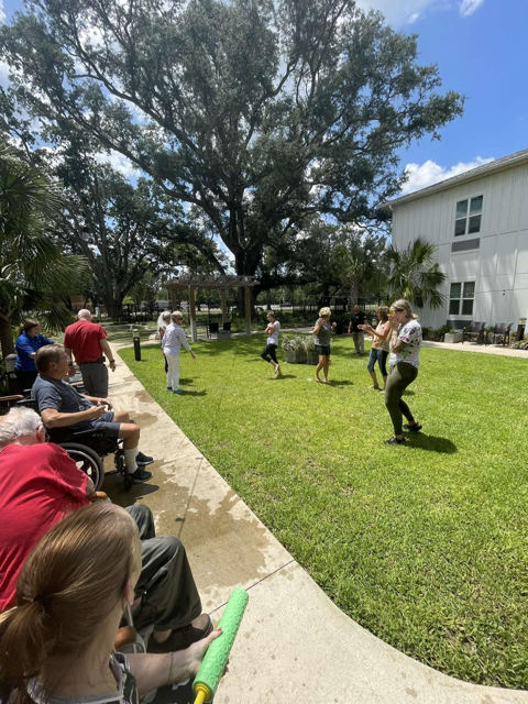 First Day of Summer Fun - Residents enjoy throwing water ballons at the staff