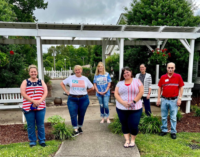 The Stilley House Team showing off their Red White and Blue