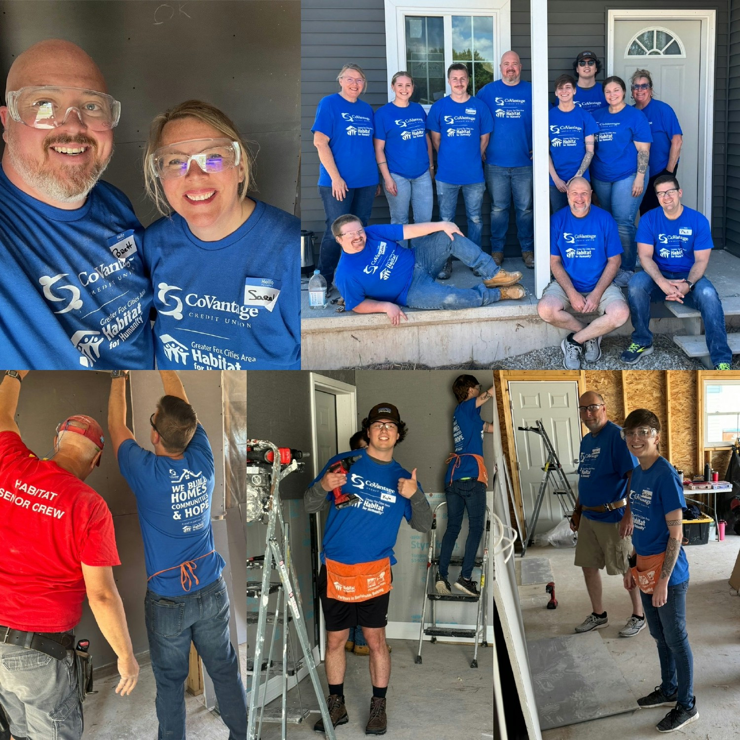 CoVantage employees volunteering for Habitat for Humanity