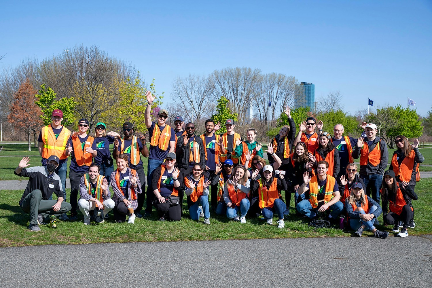 In celebration of Earth Day, we fertilized trees and prepared seedlings with Jersey Cares at Liberty State Park.