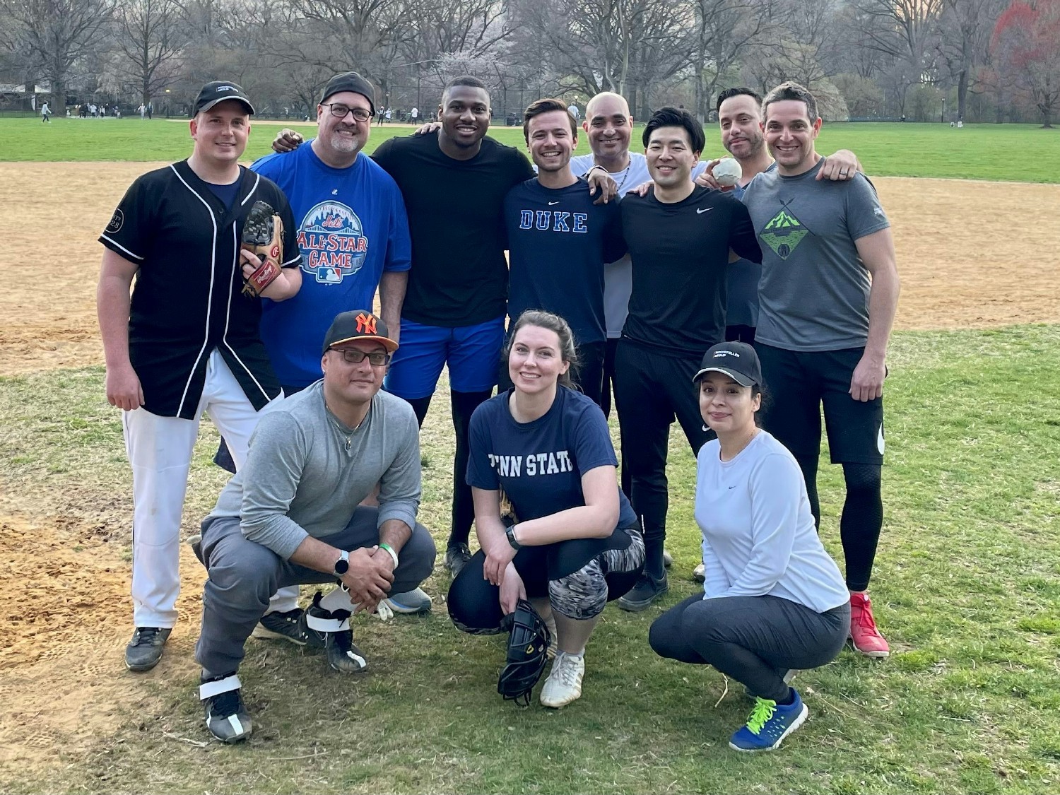 Rockefeller Group co-ed Softball Team. 