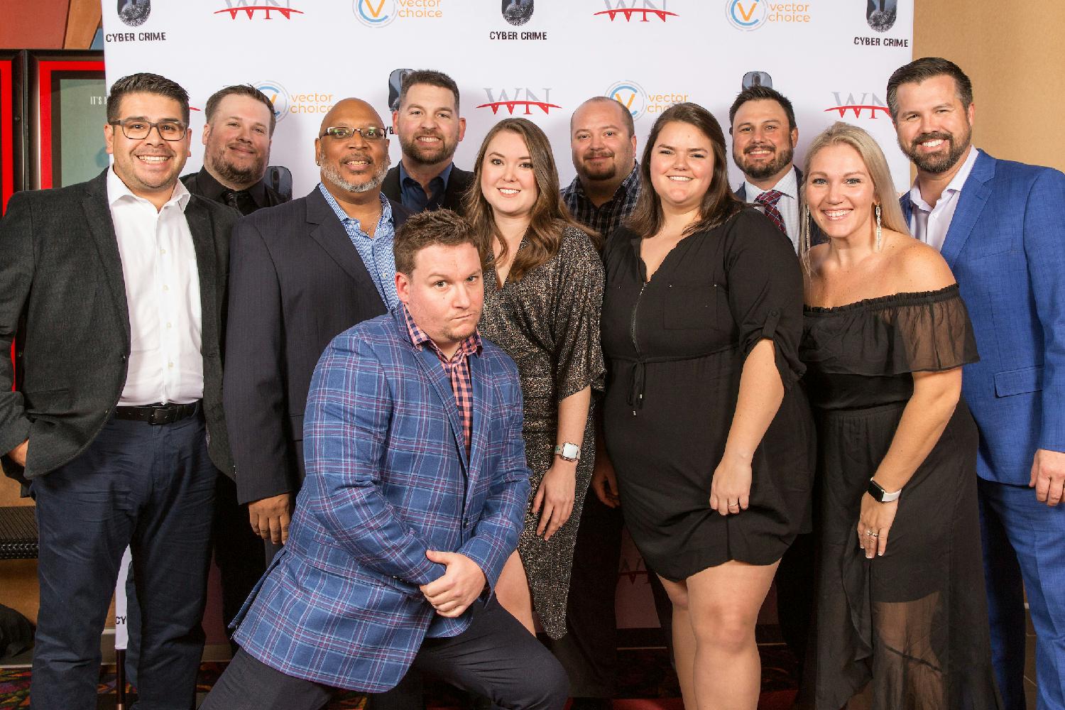 Part of the team from 2019 together for CEO Will Nobles' movie premiere for Cyber Crime.