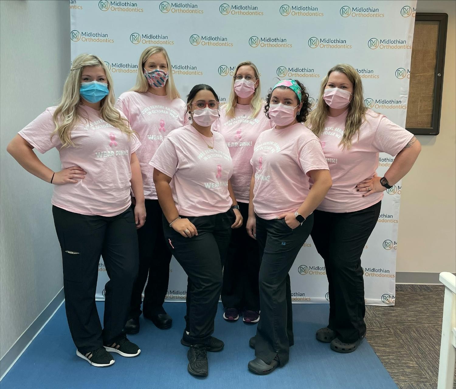 Our Midlothian, VA team participating in our Breast Cancer Awareness and charity event.