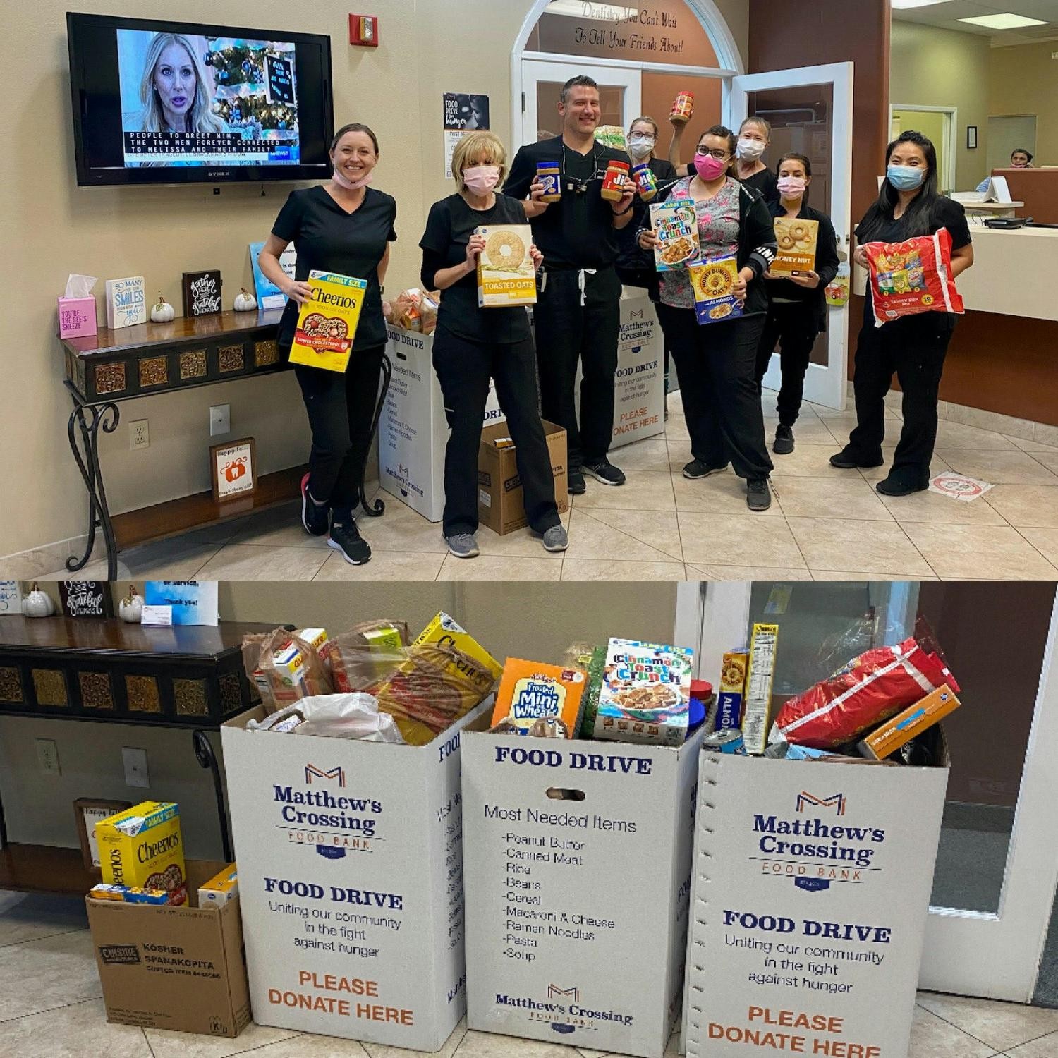 Our Phoenix, AZ team participating in a community food drive.