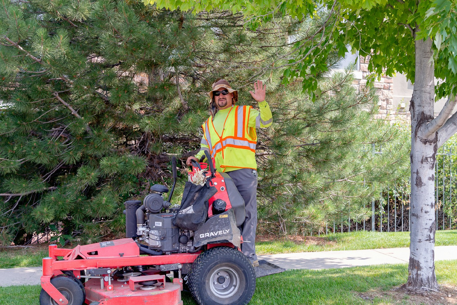 Landscaping crew at work
