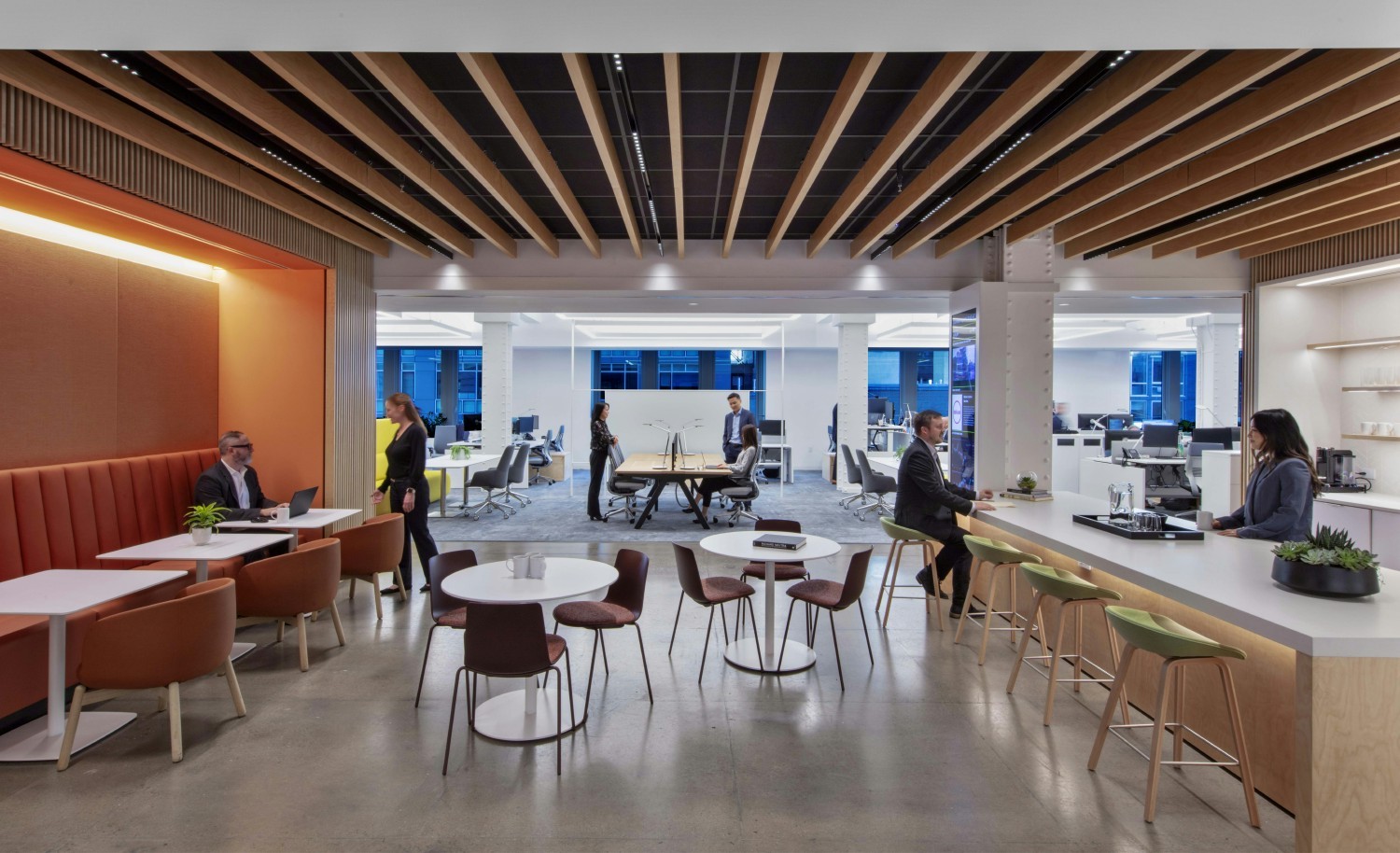 The Columbia team in their headquarters office space at 315 Park Ave. South in New York.