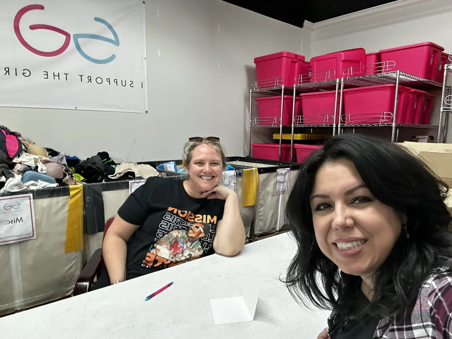 Some of WISDOM's representatives volunteer for I Support the Girls.