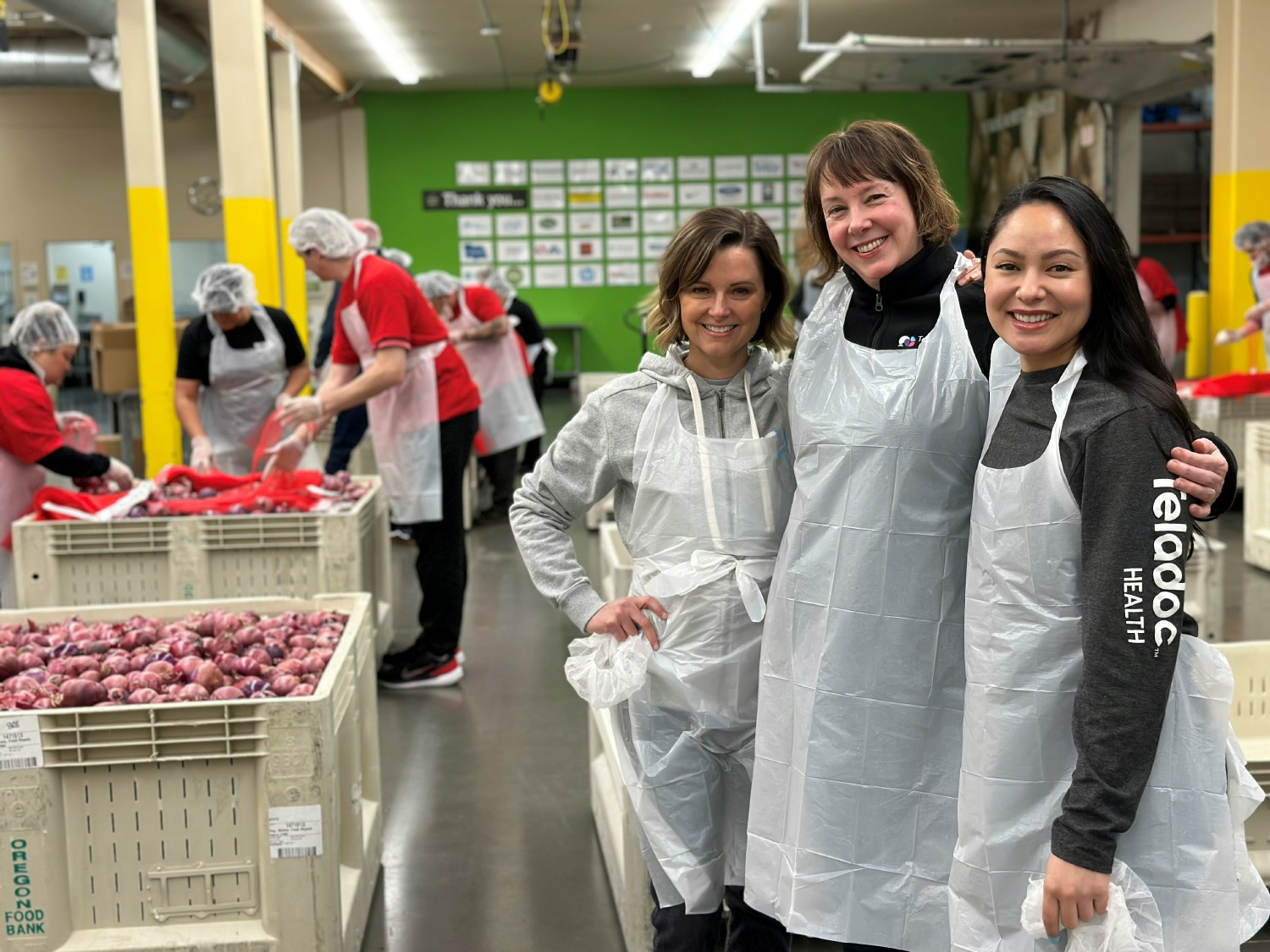 Colleagues volunteer at the Oregon Food Bank 
 