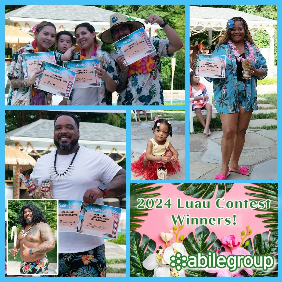 Abile's Summer Fun Luau Winners