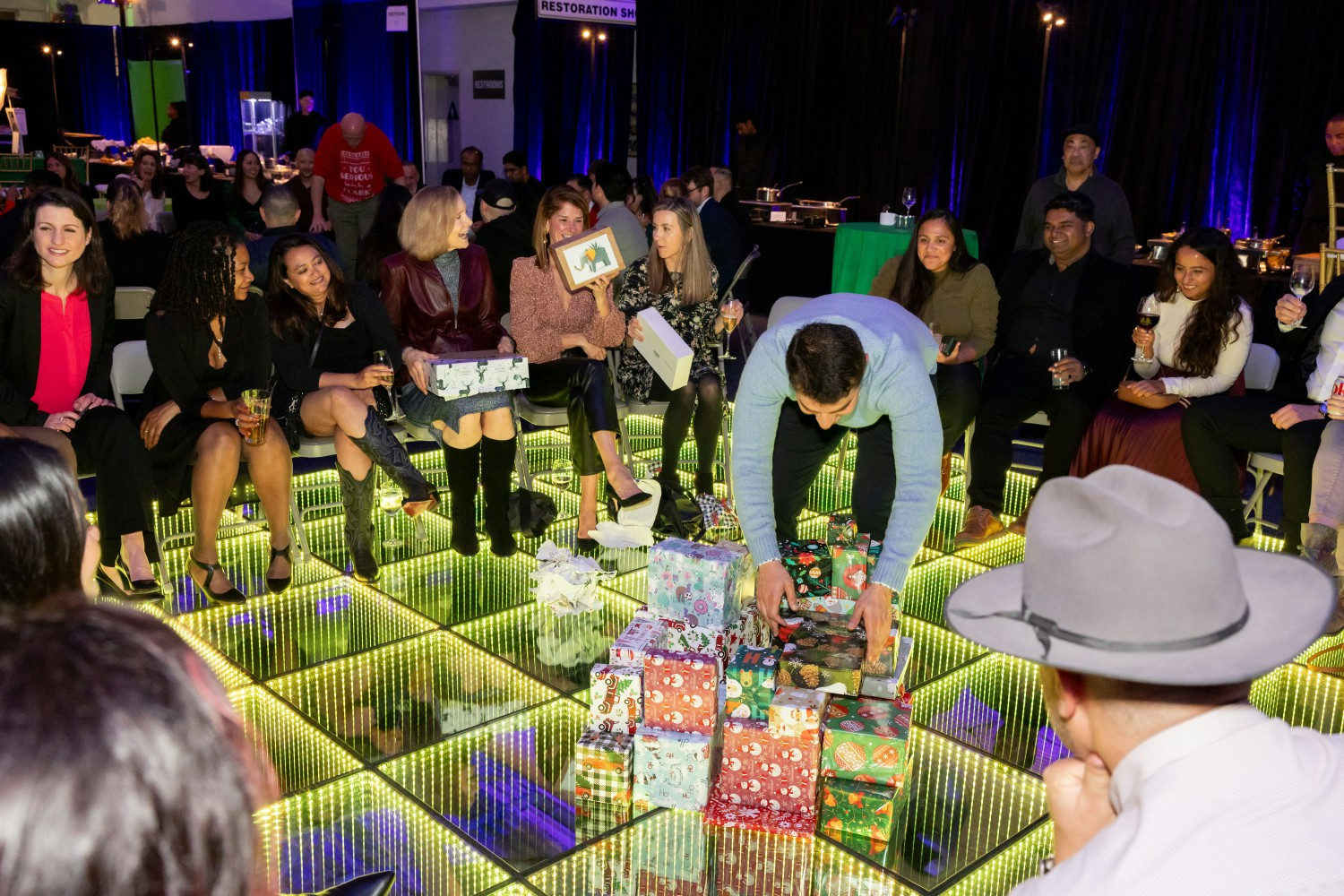 Creating lasting memories filled with joy and laughter during our White Elephant gift exchange! 