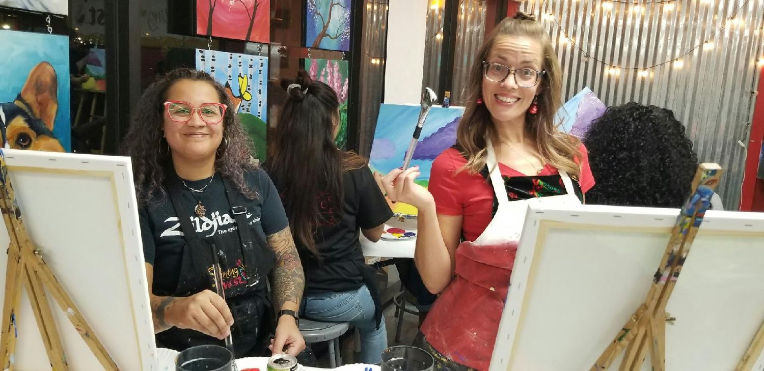 12/2019 Christmas event, Painting with a Twist with catered dinner and adult beverages