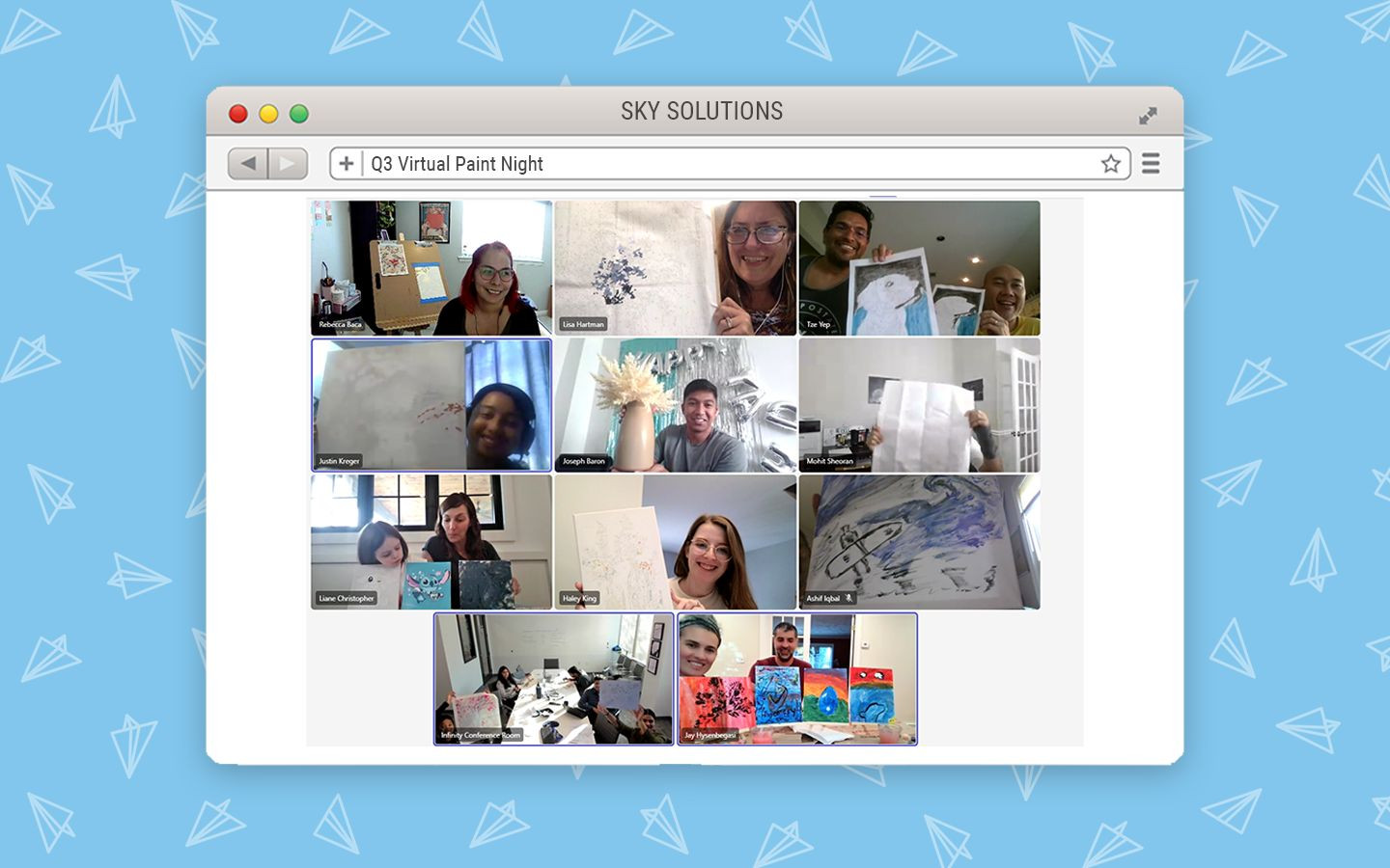 Virtual Paint Night where we got together to do a paint-by-numbers kit and catch up on each other’s lives.