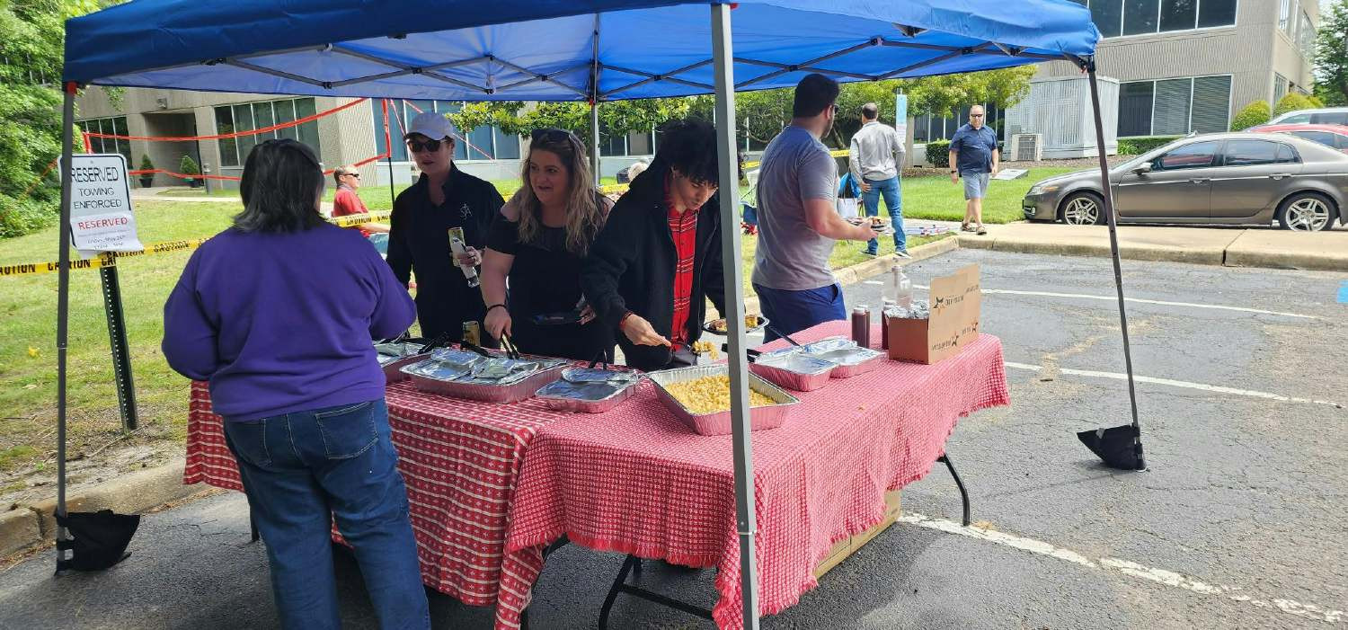 Serving our team during our Employee Appreciation Celebration.