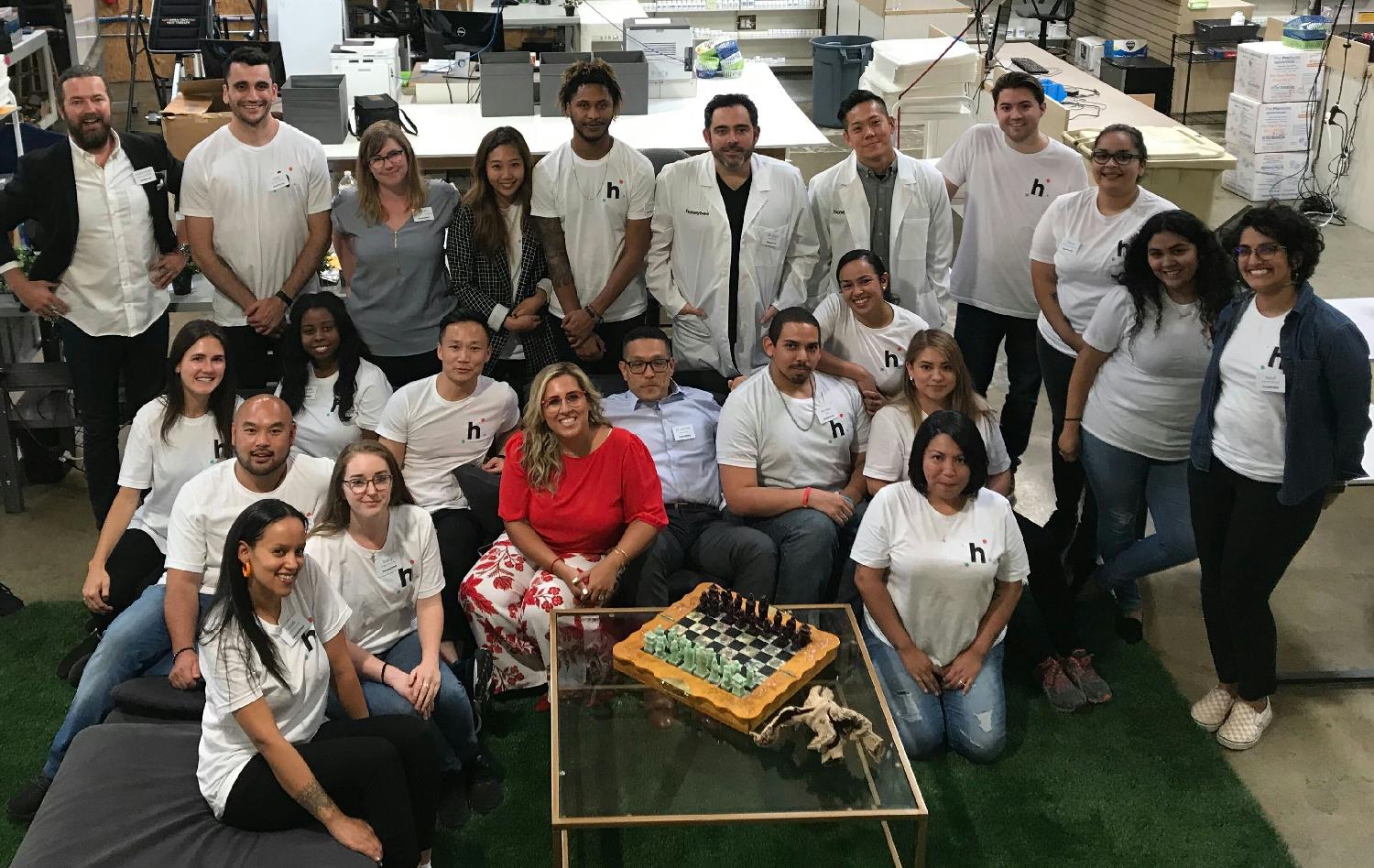 Members of Honeybee Health pose for a group picture.