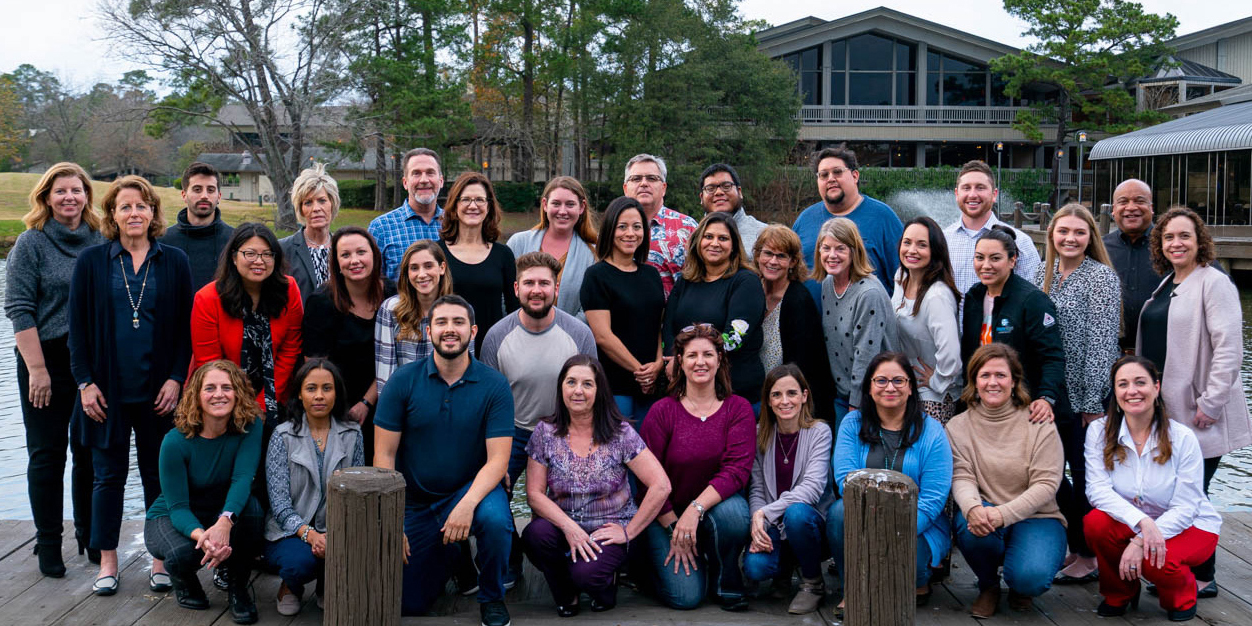 The futureAlign 2019-2020 Team gathers for quality time at the annual offsite event in The Woodlands, Texas.