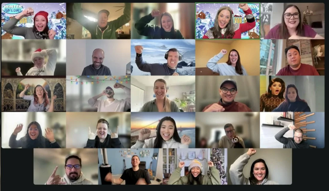 A screenshot of one of our remote team-bonding experiences 