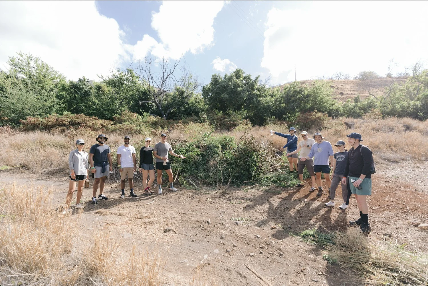 Some of our team volunteering at the Olowalu Cultural Reserve in Maui 