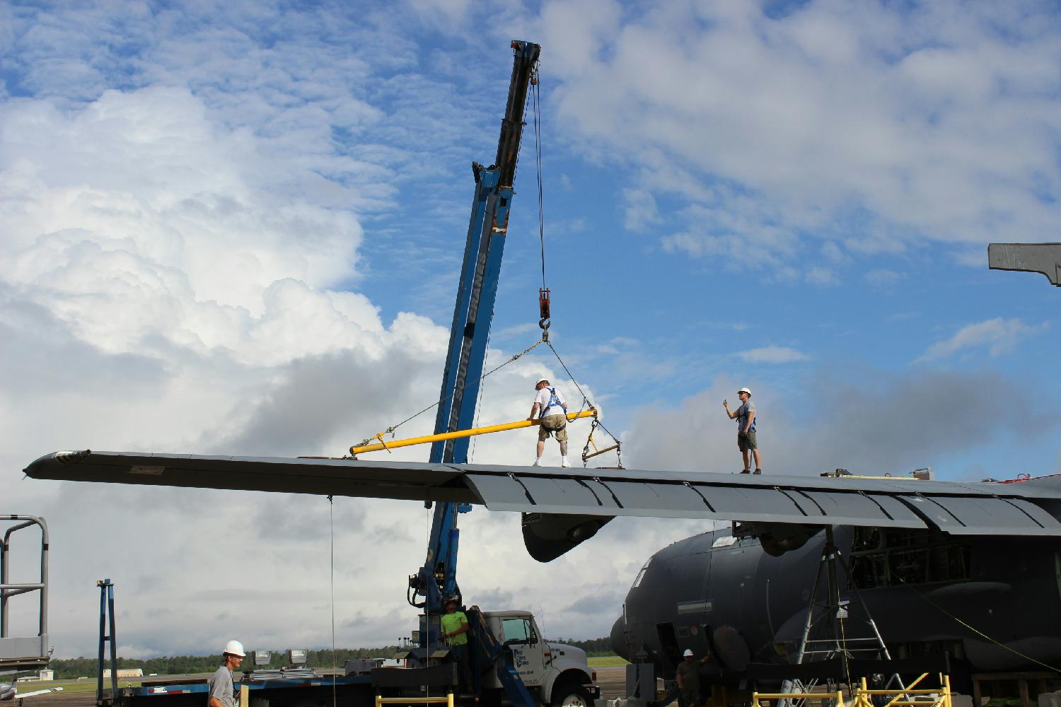 Major and minor assemblies for fixed and rotary-wing aircraft, as featured in the image of the KC-130 Hercules aircraft