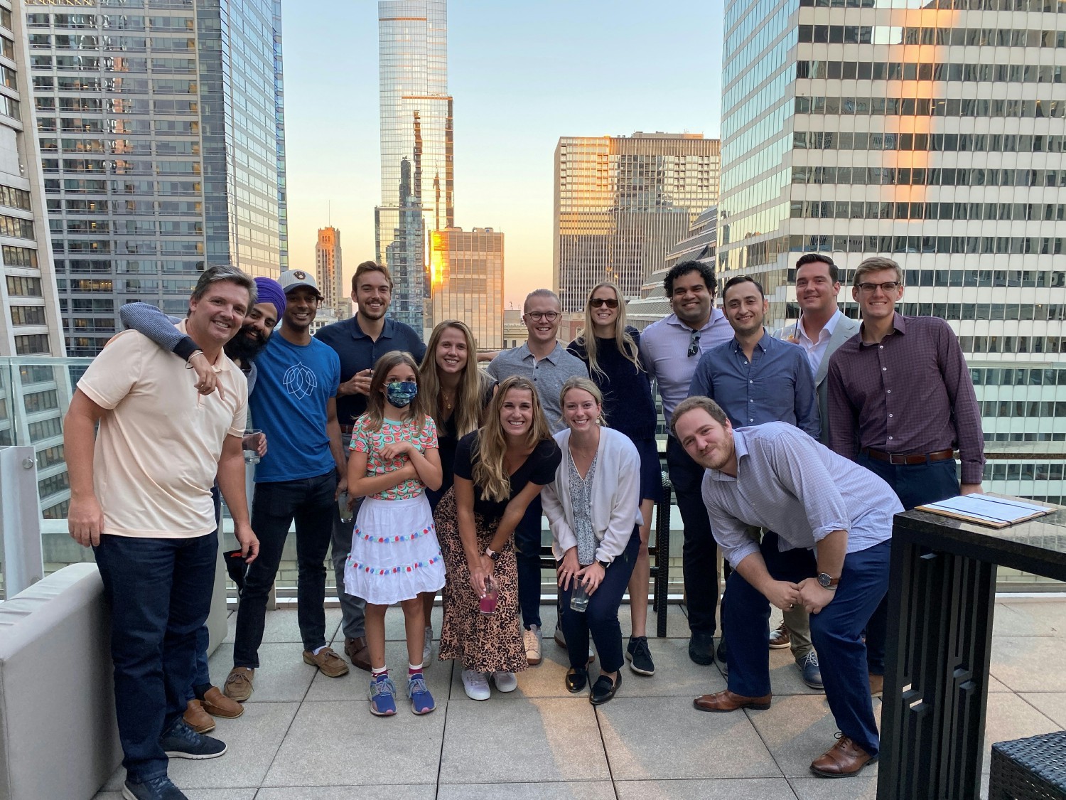 A night out on a Chicago rooftop.