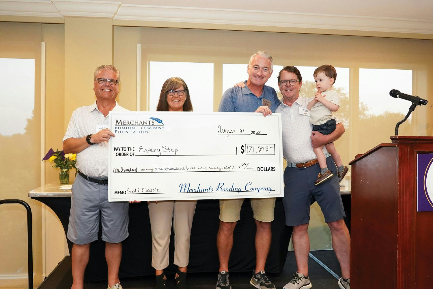 The 2023 Bill Warner Sr. Memorial Charity Golf Classic raised $180,000 and 20,000 diapers for EveryStep’s Stork’s Nest.
