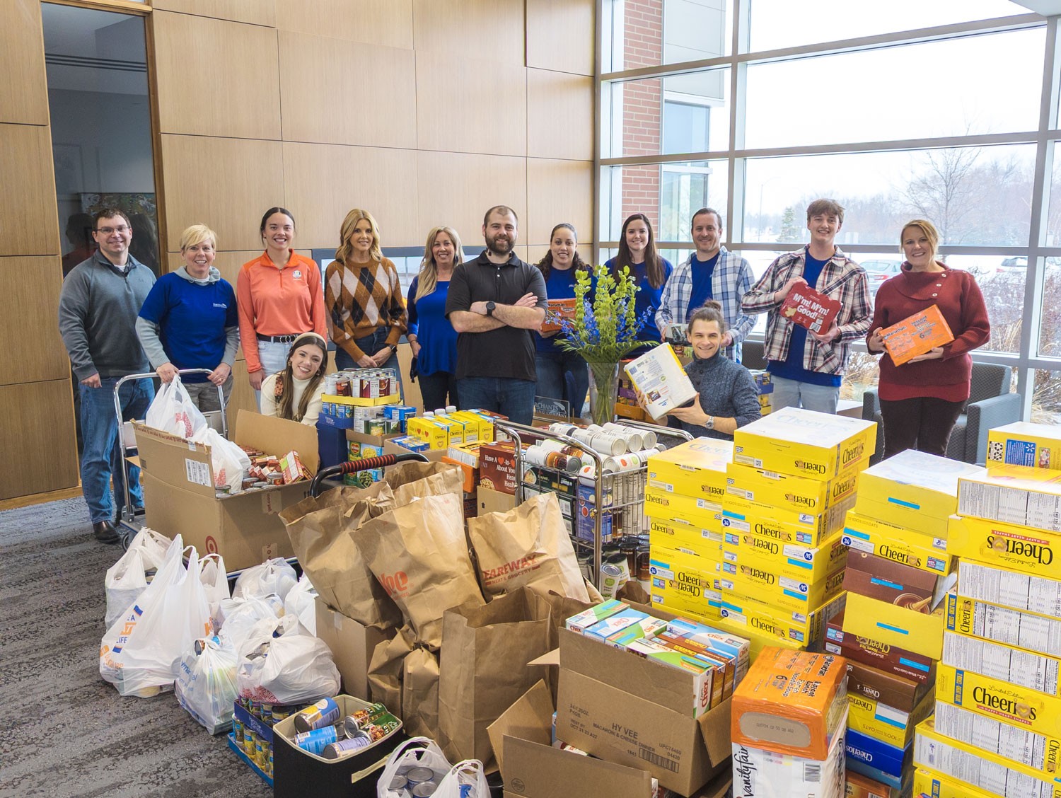 Merchants' associates collected and donated 2,285 lbs. of food for the Food Bank of Iowa.