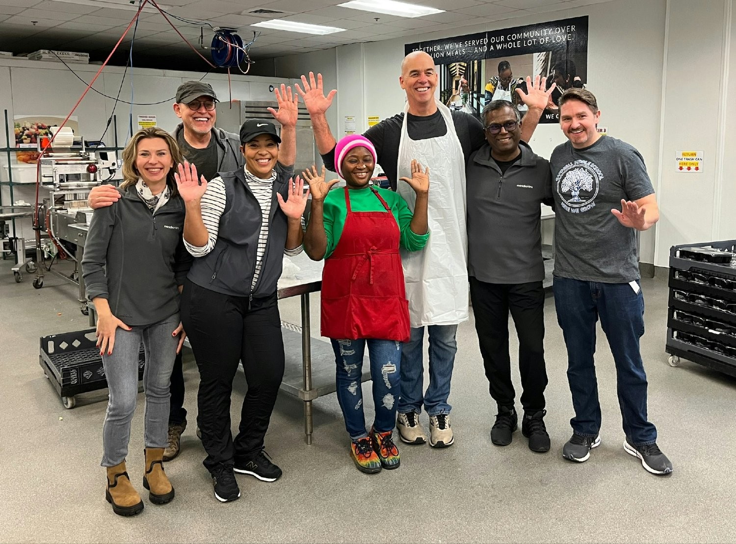 MeridianLink gives back! Employees spend the day packaging meals at Open Hand Atlanta for members of the community.