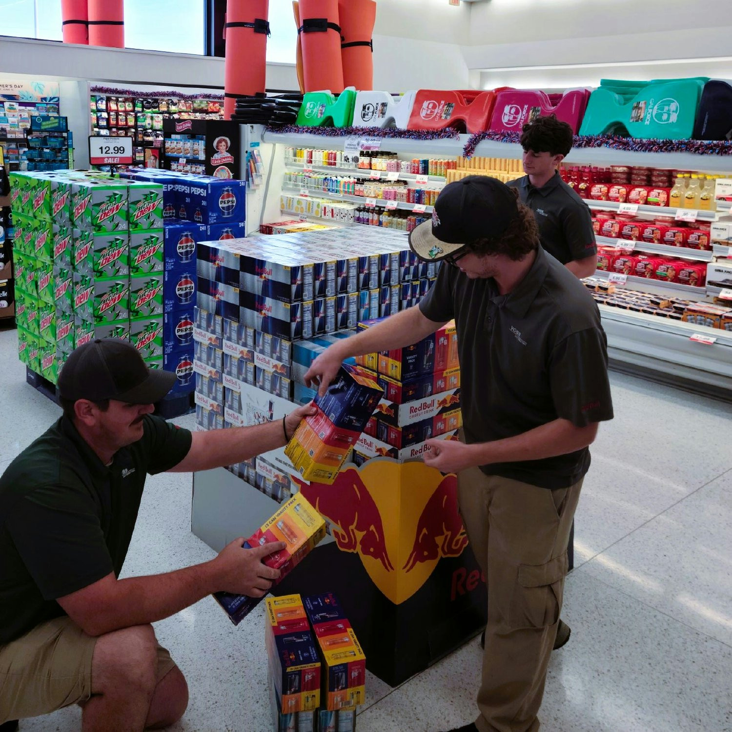 Our team works together to create standout displays in the busiest accounts in their area.