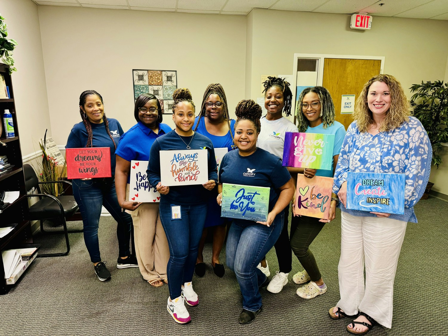 in-CIRCLE Supervisors enjoying a self-care paint day