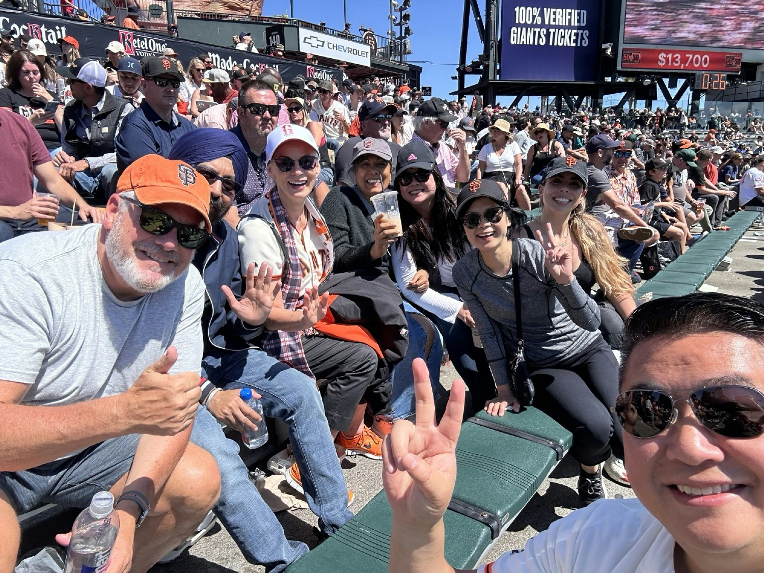 Bay Area Office Team at the Giant's Game.