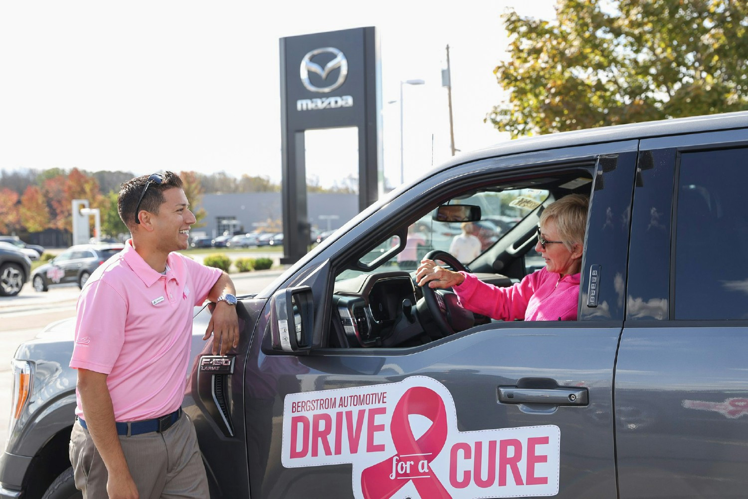 The Bergstrom Drive For A Cure event donates money to breast cancer research and raises awareness in the community. 