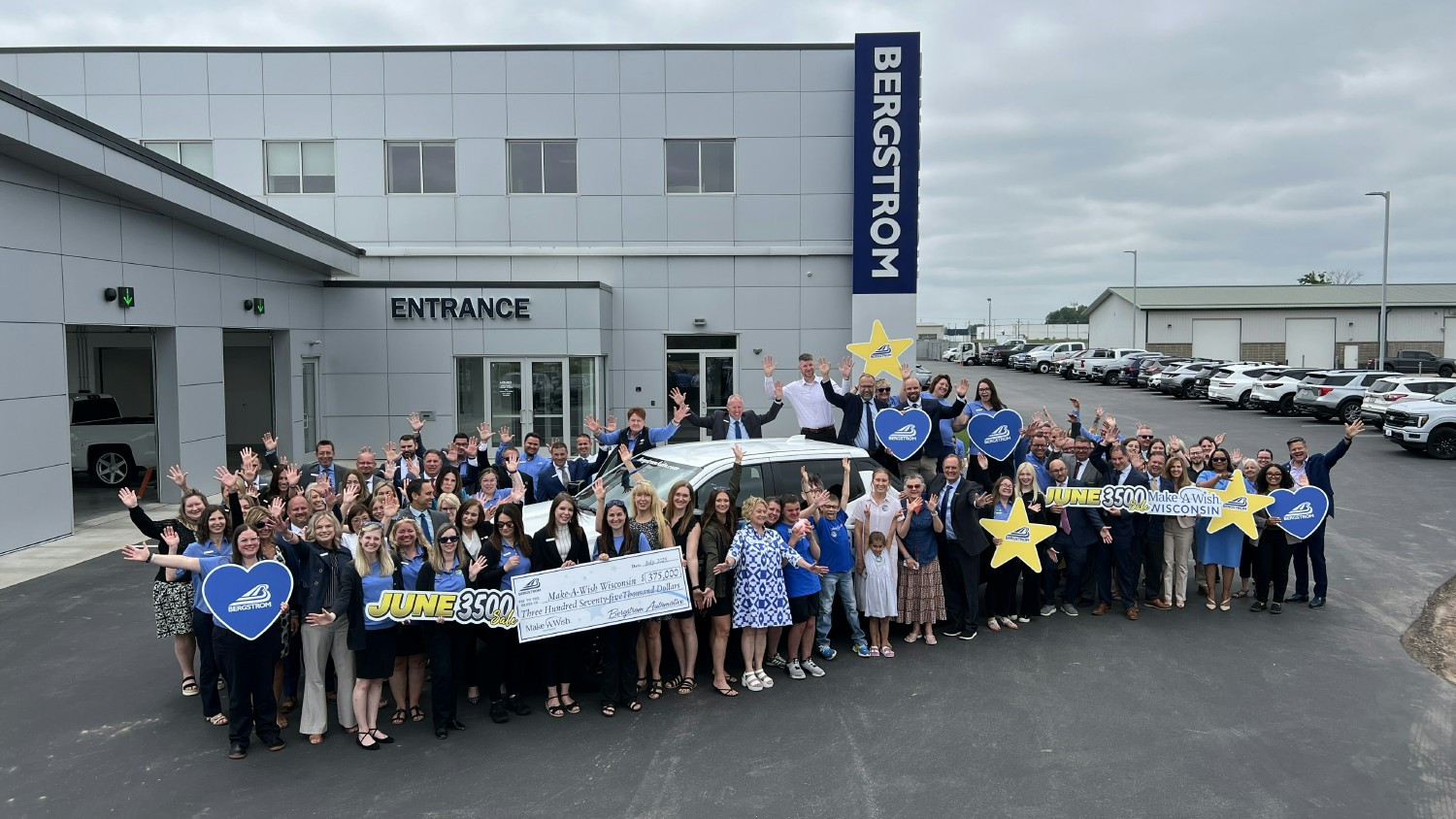 Bergstrom's team supports Make-A-Wish, volunteering to grant wishes and bring hope to children with critical illnesses