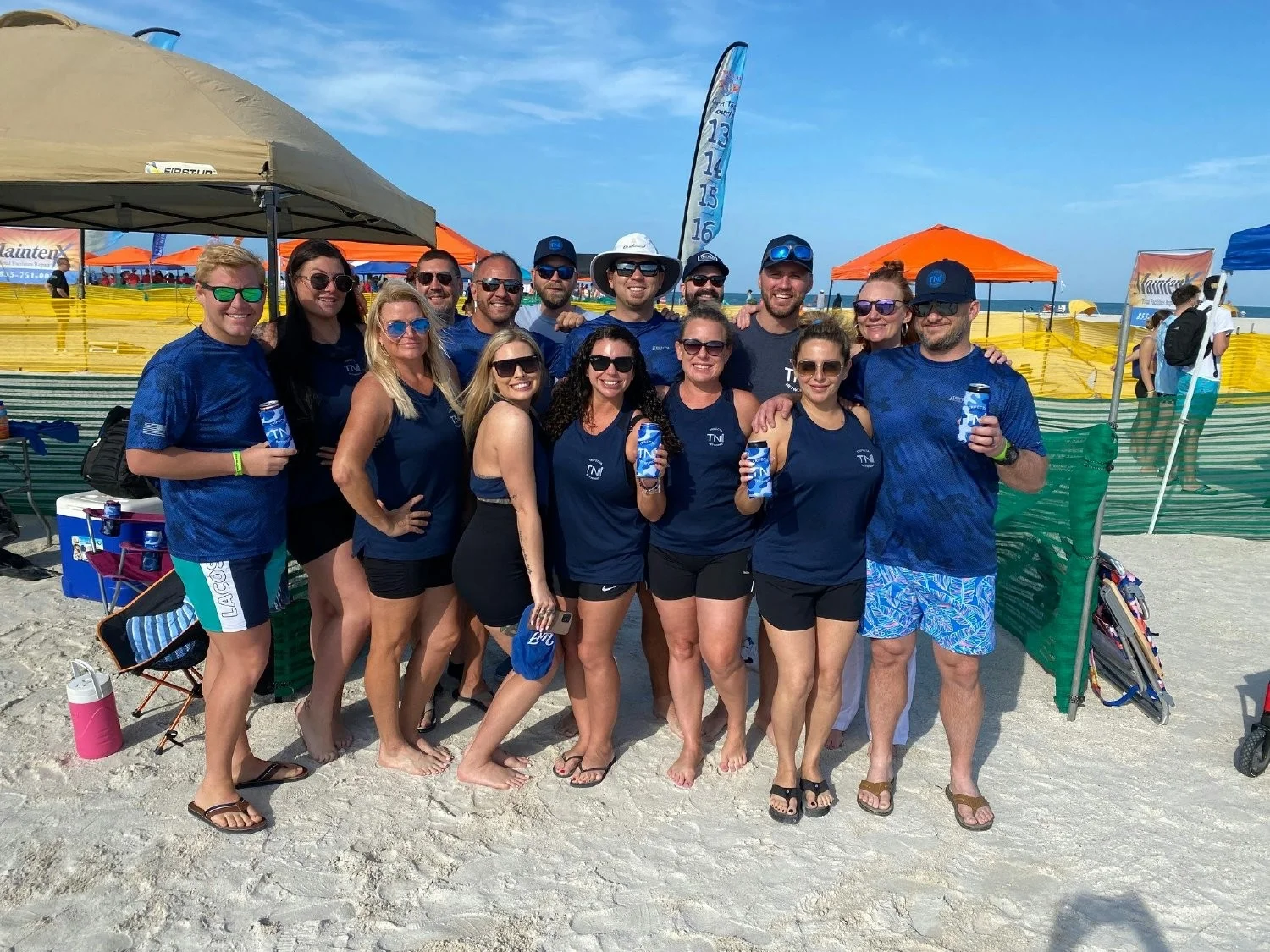 Trifecta Networks participated in Sports Fest 2022 on Treasure Island Beach, alongside other Tampa Bay companies.
