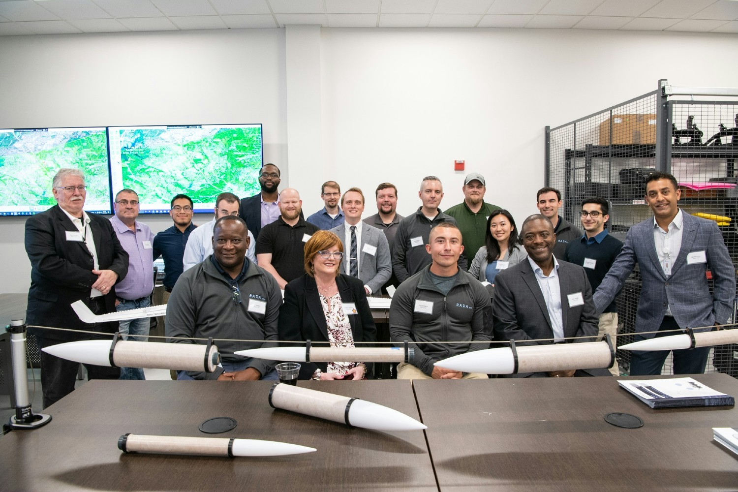 RADA USA Engineering Team during our Expansion Ribbon Cutting Event, April 2022