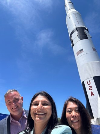Our CEO, CGO and Contracts Director at a Contract award kick-off meeting held at U.S. Space and Rocket Center.