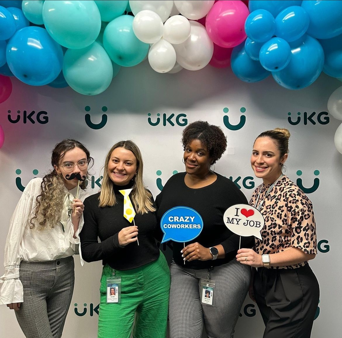 U Krewers celebrating Employee Appreciation Day with photo booth fun!