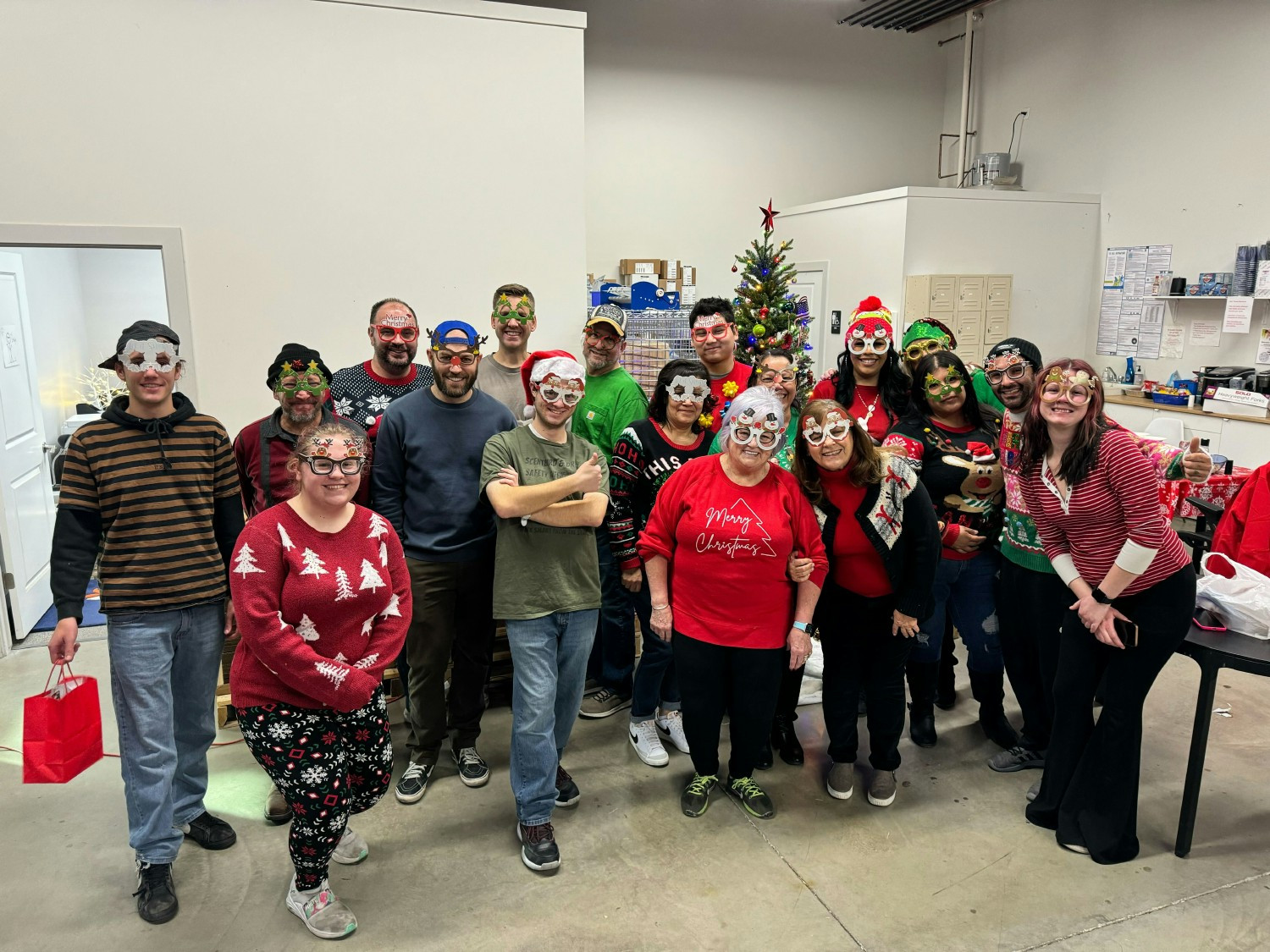 Our Utah warehouse team always knows how to brighten the season and have fun at work!
