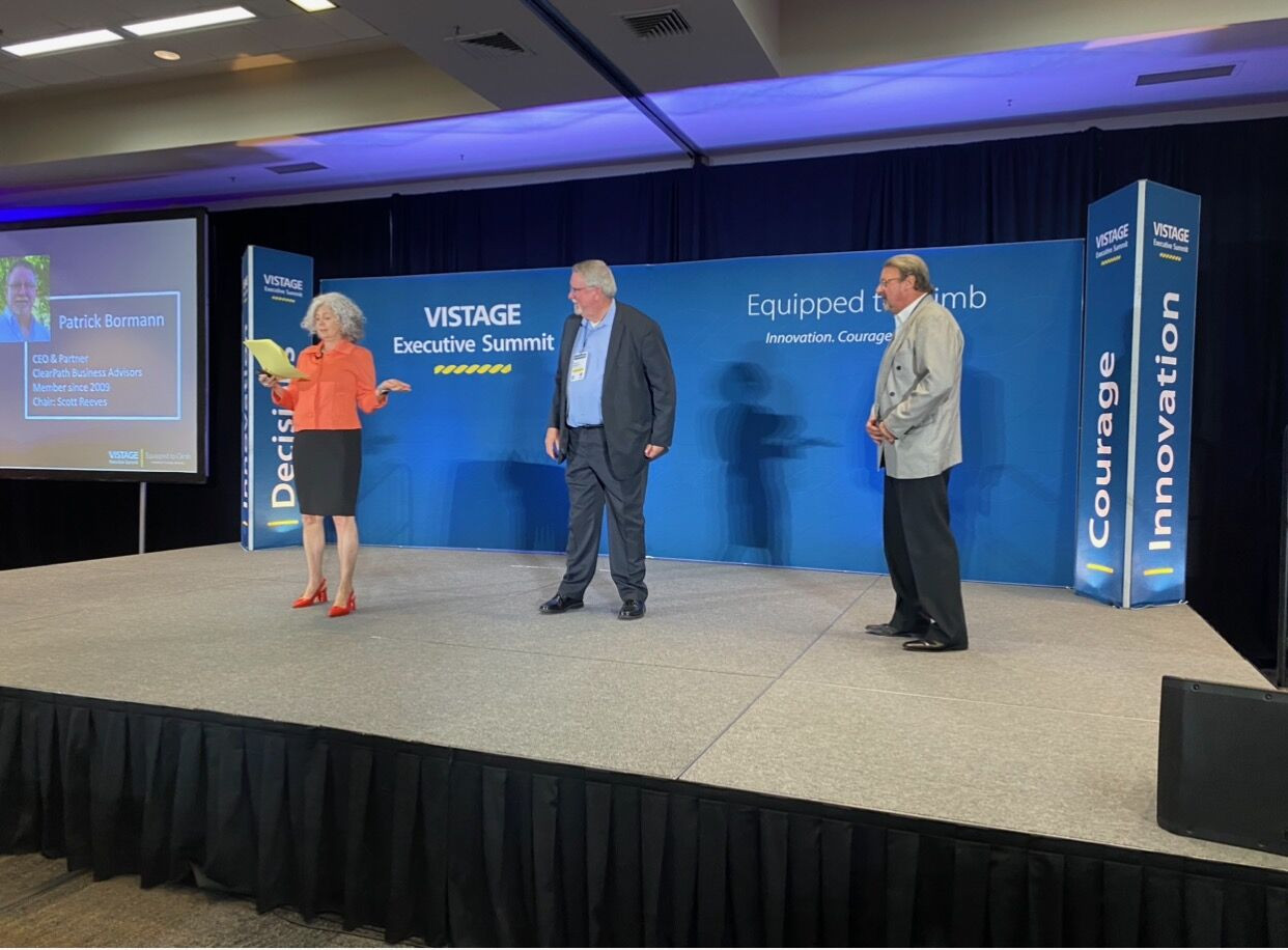 Our CEO and Partner, Patrick Bormann, was named the recipient of Vistage Worldwide's 2023 Lifetime Achievement Award.