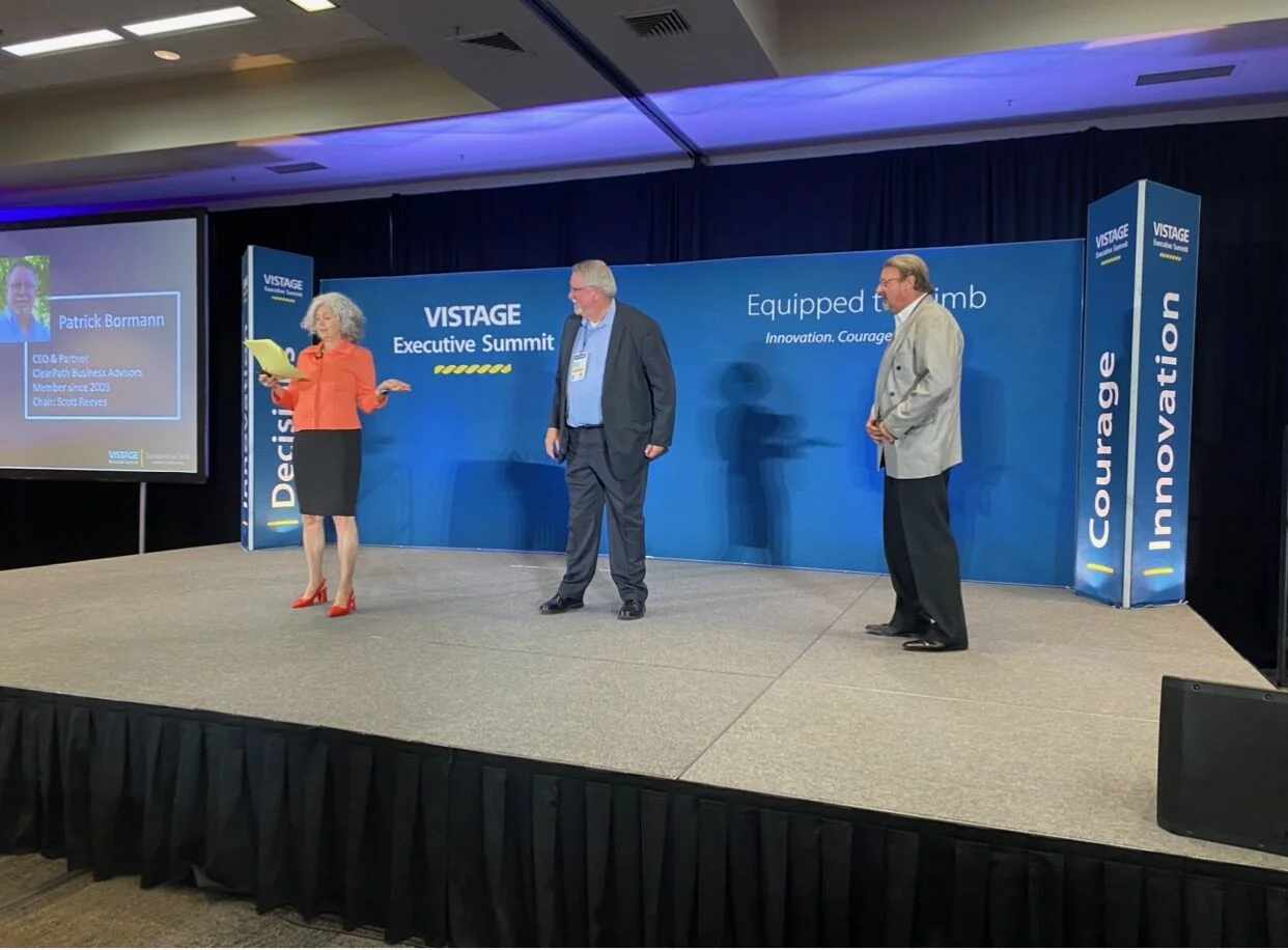 Our CEO and Partner, Patrick Bormann, was named the recipient of Vistage Worldwide's 2023 Lifetime Achievement Award.