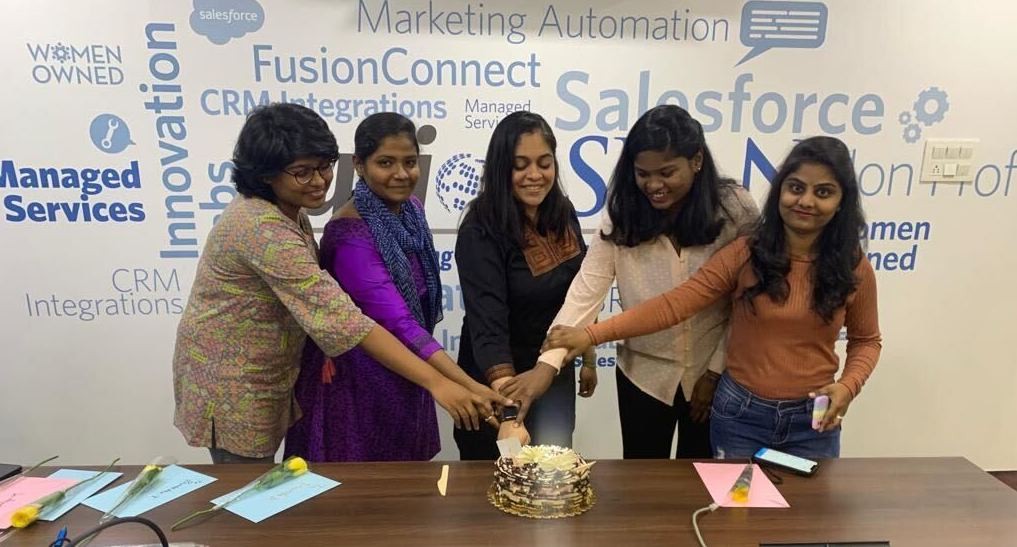 Celebrating Women's Day in our Nagpur office in India
