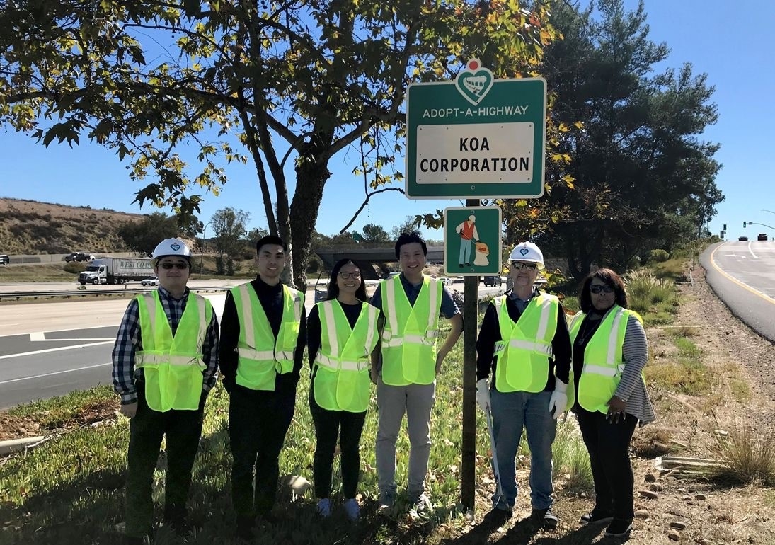 Since 2021, KOA's San Diego Office has signed up for the adopt-a-highway volunteer program with Caltrans District 11