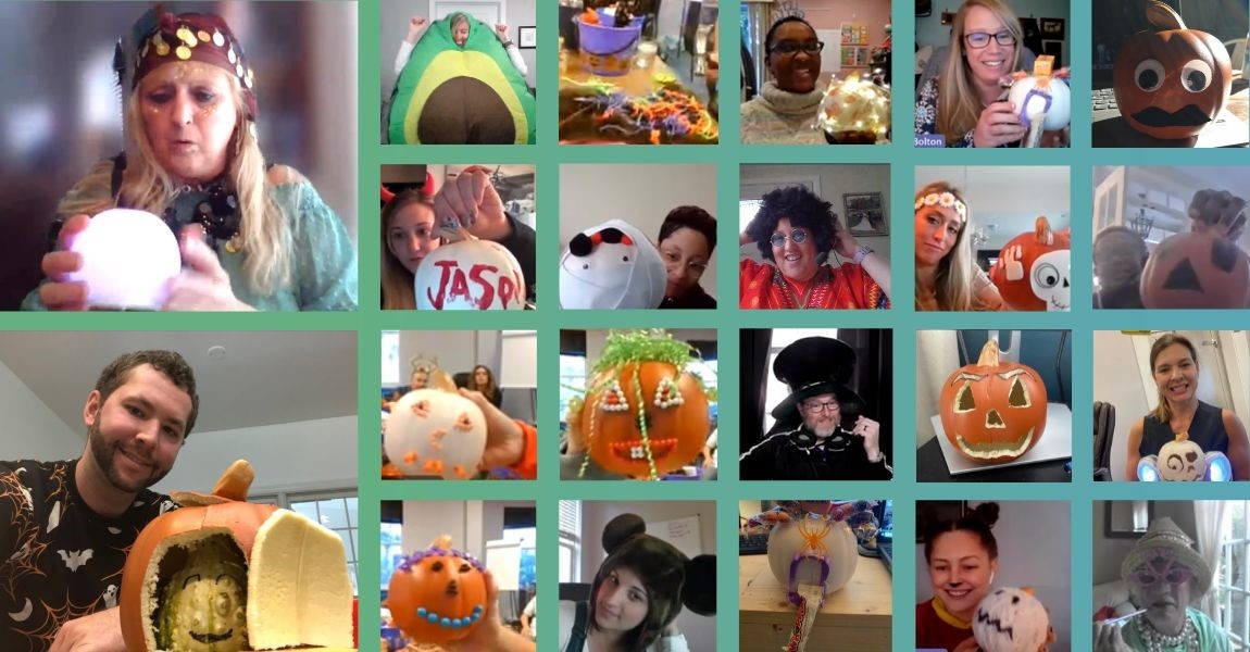 Spirit Week 2021 culminated in a virtual Halloween Party, complete with costume and pumpkin decorating contests.